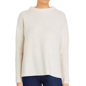 C By Bloomingdales Brushed Cashmere Mock Neck Jumper in Ivory MEDIUM PRICE FIRM
